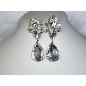 Rhinestone earrings Wedding Statement pr4om party Crystal dangle drop earrings